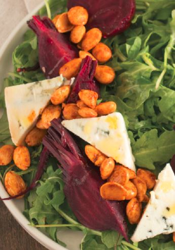 Beet &amp; Bleu Cheese Salad w/Smokey Almond
&ndash; Adoro Olive Oils &amp; Vinegars
