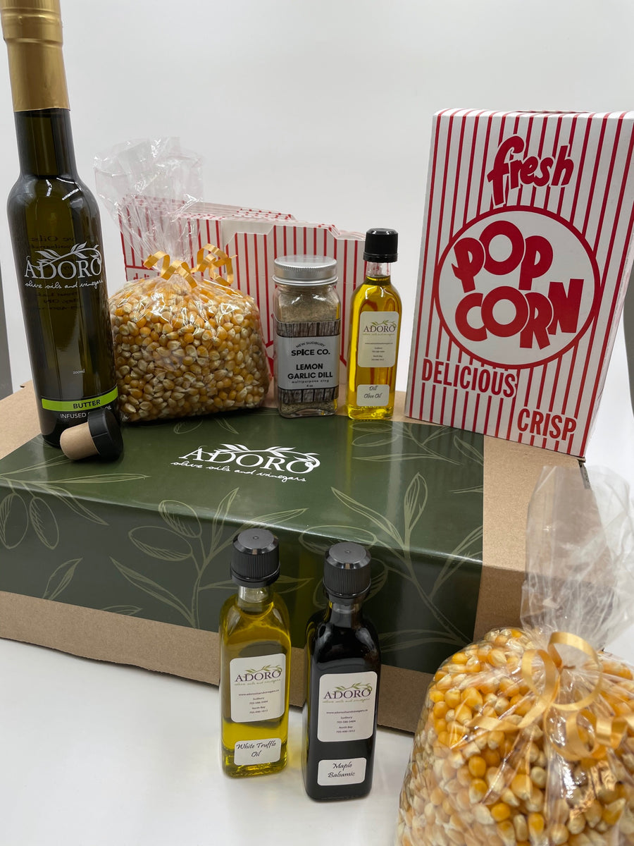 Popcorn Lovers Gift Box Adoro Olive Oils & Vinegars