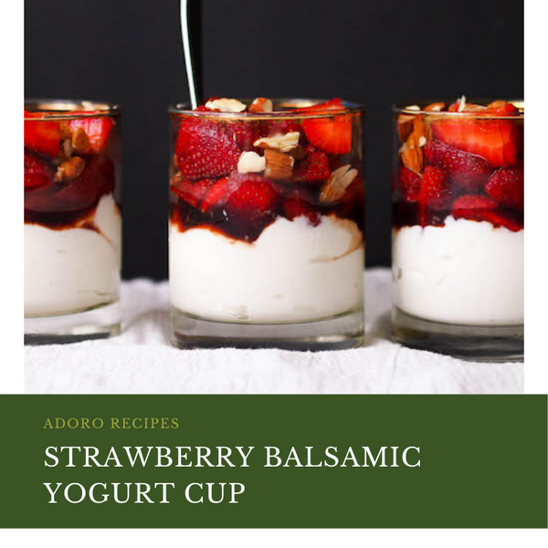 Strawberry Balsamic Yogurt Cup