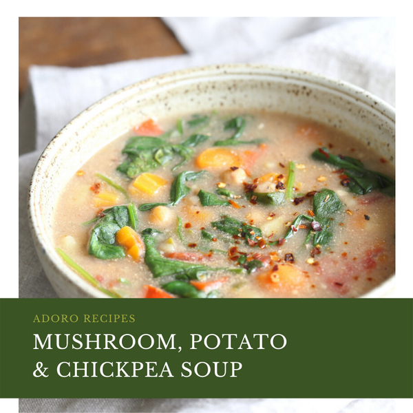 Mushroom, Potato and Chickpea Soup
