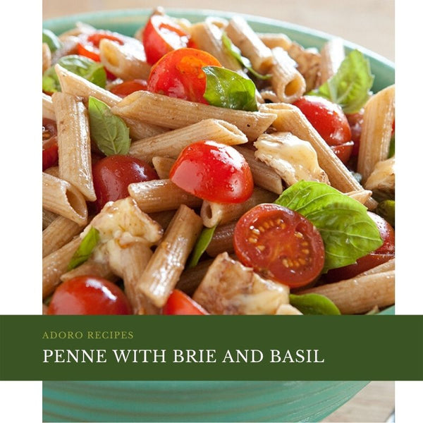 Penne with Brie and Basil