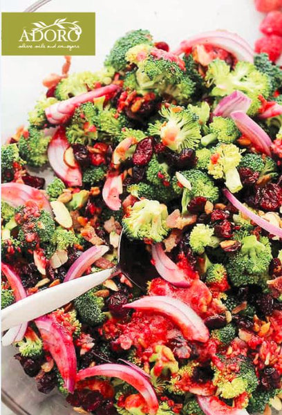 Crunchy Broccoli Salad with Raspberry Dressing